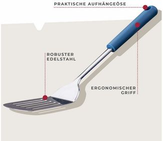 FACKELMANN Pfannenwender Robuster Schlitzwender, Küchenhelfer, Bratwender