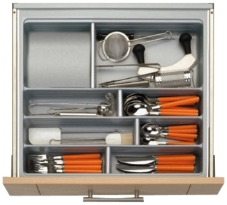 Besteckeinsatz SCOOPII 55 cm (B 450-490 x T 450-490 mm) / Mehrzweckeinsatz / Besteckkasten / Besteckeinsätze