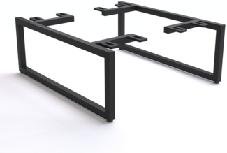 Fuß Kufe schmal 15 cm Metall Schwarz für Kastenmöbel der Tiefe 40 cm (2er Set)