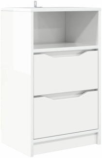 vidaXL Nachttisch Hochglanz Weiß 40 x 30 x 467 cm Holzwerkstoff 888915