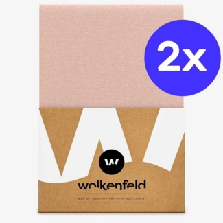 Wolkenfeld Spannbettlaken 100% Baumwolle - 2x superweiche Bettlaken für Matratzen von 5 bis 20cm, Baumwolle, Gummizug: Starker & Flexibler Super-Stretch Gummizug für maximalen Halt, (2 Stück), Rutschfest & Blickdicht - 90x200, 140x200, 160x200, 180x200...