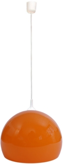 Pendelleuchte HWC-M34, Hängelampe Hängeleuchte Lampe, Ø 40cm Schirm, Kunststoff ~ orange