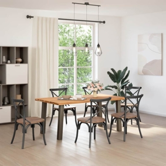 vidaXL Esstisch Hellbraun 180x100x74 cm Massivholz Eiche Rechteckig 3304409