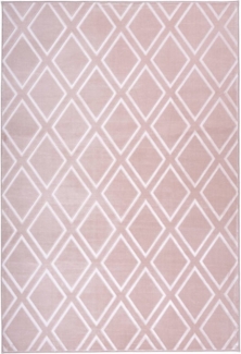 Qiyano Teppich Kurzflorteppich Sebuleni 100 Rosa 80 x 150 cm, rechteckig, Höhe: 0.7 mm