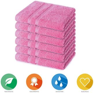 Lavea Seiftuch Bali, 30x30cm aus 100% Bio-Baumwolle, einzigartig weiche Seiftücher mit Aufhänger (Set, 6-St), hochwertige und nachhaltige Premium Waschlappen - schonende Reinigung