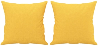 vidaXL Zierkissen 2 Stk. Hellgelb 40x40 cm Stoff 349476