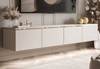 ALLHOUSE24 TV-Schrank NELLY Metallbeine LED Beleuchtung Sideboard mit verschiedene Farben Breite 200 cm