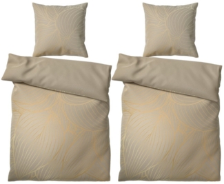Sanilo Bettwäsche Hosta 135x200 cm, Bettbezug und Kissenbezug, Baumwolle, 4 teilig