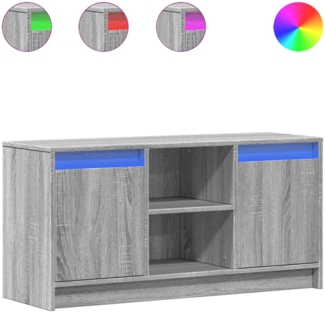 vidaXL TV-Schrank mit LED-Beleuchtung Grau Sonoma 100x34x50 cm 852192