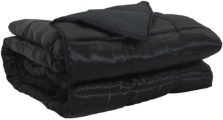 vidaXL Ganzjahresbettdecke Schwarz 220x155 cm Satin und Mikrofaser 42025819