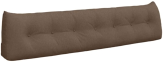 vidaXL Rücken Kissen Braun 200 x 24 x 50 cm Stoff 42014590
