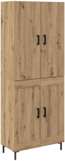 vidaXL Highboard Artisan-Eiche 69,5 x 34 x 180 cm Holzwerkstoff 3415863