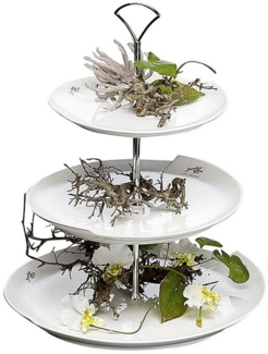 Sandra Rich Etagere 39 cm weiß/ silberfarben