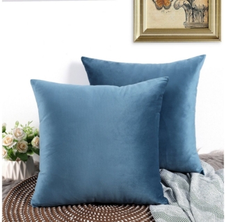 TAN. TOMI Kissenbezug Kissenbezug 40 x 40, Samt Uni Kissenhülle, Kissenbezüge, (2 Stück), Zierkissen Dekokissen Sofakissen Couchkissen