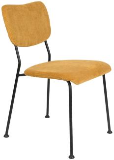 Esszimmerstuhl BENSON OCHRE von ZUIVER mit trendigen Cordstoff