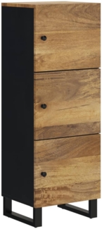 vidaXL Highboard mit 3 Türen 40x33x110 cm Massivholz Mango & Eisen 352932