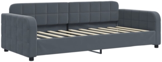 vidaXL Tagesbett Dunkelgrau 90x190 cm Samt 354072