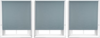 3 x Verdunkelungsrollo grau 120x160 cm 10023063