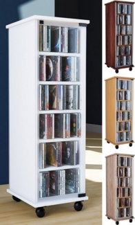 VCM CD-Regal Holz CD DVD Stand Regal Schrank Valenza Glastür, 1-tlg.