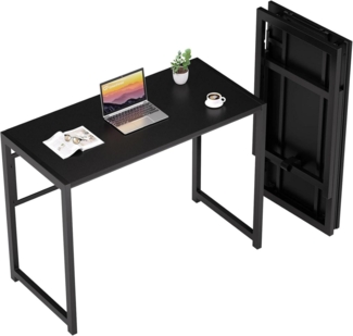 Kleiner Klappbarer Schreibtisch 100x48 cm Schwarz Büro Home Office