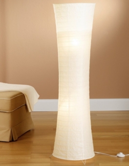 TRANGO LED Stehlampe, 1229L Reispapier Stehlampe *SWISS* Stehleuchte mit weißem Lampenschirm inkl. 2x E14 LED Leuchtmittel 3000K warmweiß Form: Rund, Höhe: 125cm, Wohnraumlampe, Standlampe, Form: Rund, Höhe: 125cm, Wohnraumlampe, Standlampe