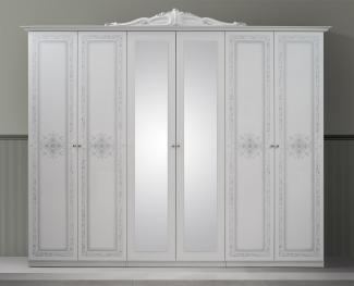 Kleiderschrank >Langston< in Weiß - 261x227x57cm (BxHxT)