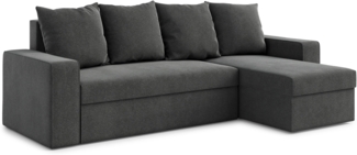 AX LIVING Eck Couch Klein Climpy 242 cm – Stilvolles Design in Anthrazit