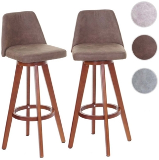 MCW Barhocker MCW-C43-t-2 (Set, 2er), 360° drehbar, Abgerundete Kanten, Bequeme Polsterung, Stabil