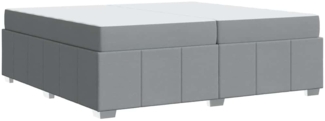 vidaXL Bettrahmen mit Matratze Hellgrau 200 x 200 cm Stoff 3398307