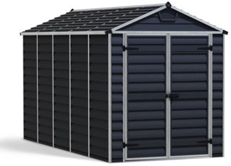 Palram - Canopia Kunststoff Gerätehaus Skylight 612 | dunkelgrau | 379x185x217 cm