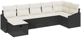 vidaXL Sofa Set mit Kissen 7 pcs Poly-Rattan 3360628