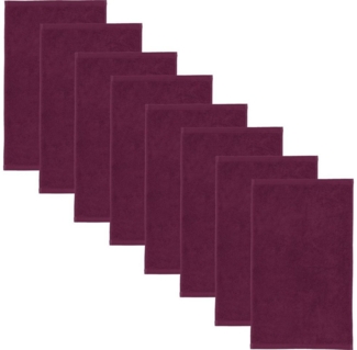 Erwin Müller Gästehandtuch Gästetuch "Heidenheim" 8er-Pack, Frottier (8-St), Walk-Frottier Uni