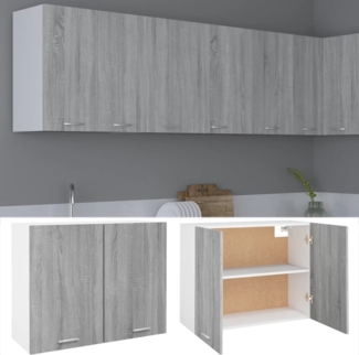 vidaXL Hängeschrank Lyon Grau Sonoma 80x31x60 cm Holzwerkstoff 815589