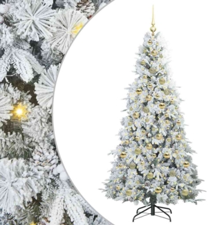 vidaXL Künstlicher klappbarer Weihnachtsbaum Grün 210 cm PE und PVC 3397501