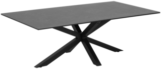 Couchtisch >Heaven< in schwarz, Glas-Keramik, Stahl - 130x46x70cm (BxHxT)