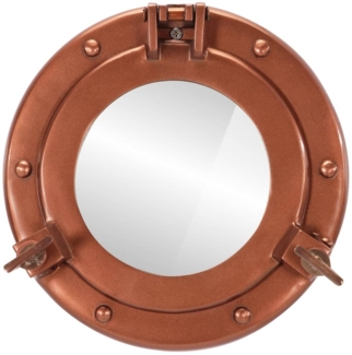 vidaXL Bullaugen-Spiegel Wandmontage Ø23 cm Aluminium und Glas 357855