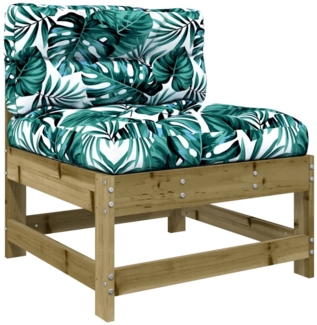 vidaXL Mittelsofa mit Kissen Kiefernholz Imprägniert 825554