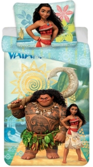 Disney Vaiana Wendebettbezug Disney Vaiana Moana Bettwäsche Eiskönigin Bettdecke für 135/140x200