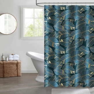 Sanilo Duschvorhang Monstera 180 x 200 cm, 100% wasserdicht, Anti-Schimmel-Effekt, hochwertige Qualität