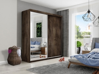 Kleiderschrank Toplo 23/200, ohne Beleuchtung, Farbe: Esche Dunkel