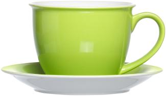 Ritzenhoff & Breker DOPPIO Milchkaffee Tasse mit Untertasse 350 ml grün