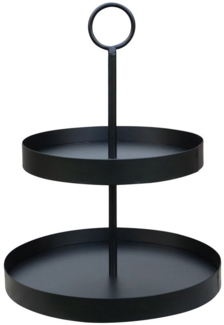 Grafelstein Etagere Etagere LENJA schwarz aus Metall modernes Design 2-stöckige Metalletag