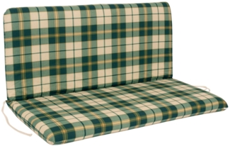 Auflage BOSTON für Bank 2-sitzer, grün/beige kariert