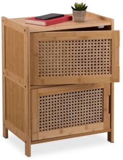 Beistellschrank mit 2 Rattan-Türen 10050296