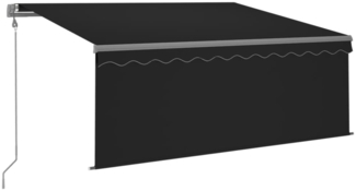 vidaXL Markise Automatisch Einziehbar mit Volant 3x2,5 m Anthrazit 3069389