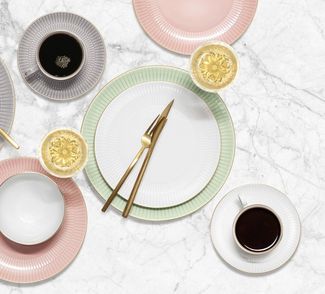 Seltmann Weiden Müslischale Seltmann Weiden Amina weiß/Goldrand Müslischale 15 cm, Porzellan, (Müslischale)