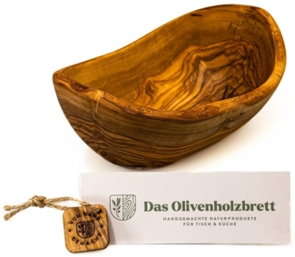 dasOlivenholzbrett Brotschale Baguetteschale aus Olivenholz, mit Naturrand, Olivenholz, (1-tlg)