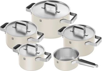 Zwilling Pure Kochgeschirrset 5-tlg. 18/10 elfenbeinfarben