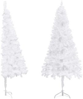vidaXL Künstlicher Eck-Weihnachtsbaum Weiß 240 cm PVC 329171