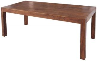 Casa Padrino Massivholz Esstisch Natur - Akazie - 200 cm x 90 cm x H. 75 cm - Schwere Ausführung